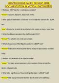 Comprehensive Guide to SOAP Note Documentation in Medical Encounters Questions & Answers