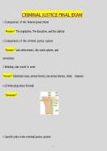 Criminal Justice Final Exam Questions & Answers &vert; Complete Study Guide &vert; Verified Solutions &vert; CJ Exam Review