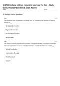 SEJPME National Military Command Structure Pre Test &ndash; Study Guide&comma; Practice Questions & Exam Review