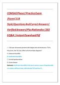 COMSAE Phase 2 Practice Exam &vert; 100 Questions and answers with rationales 2026 update