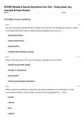 SEJPME Module 8 Special Operations Post Test &ndash; Study Guide&comma; Key Concepts & Exam Review