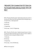 Fire Inspector 1 Exam Practice 2026 &vert; Complete Test Questions & Solutions&NewLine;&NewLine;