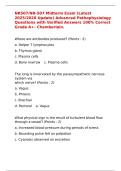 NR507 - NR -507 Midterm Exam &lpar;Latest 2025-2026 Update&rpar; Advanced Pathophysiology