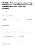 WGU C720 - Process design&comma; capacity planning&comma;&NewLine;location analysis Exam &vert; Questions and Answers &vert;&NewLine;Verified Solutions &vert; 2026 Edition &vert; Pass&NewLine;Guaranteed