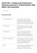 MSITM C954 - Combined with Models Exam &vert;&NewLine;Questions and Answers &vert; Verified Solutions &vert; 2026&NewLine;Edition &vert; Pass Guaranteed&NewLine;