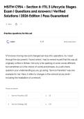 MSITM C954 - Section 6&colon; ITIL 3 Lifecycle Stages&NewLine;Exam &vert; Questions and Answers &vert; Verified&NewLine;Solutions &vert; 2026 Edition &vert; Pass Guaranteed