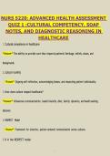 NURS 5220 Advanced Health Assessment & Diagnostic Reasoning in Healthcare Questions & Answers &vert; Complete Study Guide &vert; Verified Solutions