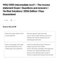 WGU D103 Intermediate Acct 1 - The income&NewLine;statement Exam &vert; Questions and Answers &vert;&NewLine;Verified Solutions &vert; 2026 Edition &vert; Pass&NewLine;Guaranteed