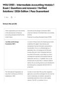 WGU D103 - Intermediate Accounting Module 1&NewLine;Exam &vert; Questions and Answers &vert; Verified&NewLine;Solutions &vert; 2026 Edition &vert; Pass Guaranteed