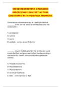 WOOD-DESTROYING ORGANISM &NewLine;INSPECTION 2026&sol;2027 ACTUAL &NewLine;QUESTIONS WITH VERIFIED ANSWERS&period; 