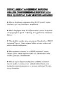 TOPIC 2 HEENT ASSESSMENT SHADOW&NewLine;HEALTH COMPREHENSIVE REVIEW 2026&NewLine;FULL QUESTIONS AND VERIFIED ANSWERS&NewLine;