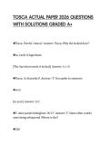 TOSCA ACTUAL PAPER 2026 QUESTIONS&NewLine;WITH SOLUTIONS GRADED A&plus;
