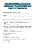 TOSCA COMPREHENSIVE STUDY&NewLine;GUIDE 2026 FULL QUESTIONS AND&NewLine;SOLUTIONS GRADED A&plus;&NewLine;