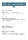 TOSCA PRACTICE EXAMINATION 2026&NewLine;QUESTIONS WITH ANSWERS GRADED&NewLine;A&plus;&NewLine;