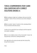 TOSCA COMPREHENSIVE STUDY GUIDE&NewLine;2026 QUESTIONS WITH CORRECT&NewLine;SOLUTIONS GRADED A&plus;