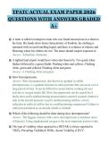 TPATC ACTUAL EXAM PAPER 2026&NewLine;QUESTIONS WITH ANSWERS GRADED&NewLine;A&plus;&NewLine;