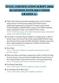 TPATC CERTIFICATION SCRIPT 2026&NewLine;QUESTIONS WITH SOLUTIONS&NewLine;GRADED A&plus;