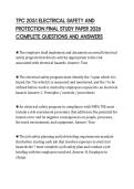 TPC 205&period;1 ELECTRICAL SAFETY AND&NewLine;PROTECTION FINAL STUDY PAPER 2026&NewLine;COMPLETE QUESTIONS AND ANSWERS&NewLine;