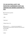 TPC 205&period;1 ELECTRICAL SAFETY AND&NewLine;PROTECTION COMPREHENSIVE SCRIPT 2026&NewLine;QUESTIONS AND ANSWERS GUARANTEED TO&NewLine;PASS&NewLine;
