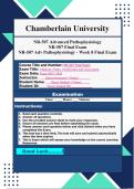 NR507 Week 8 Final Exam Due 27th  April 2025 NR-507 Adv Pathophysiology   Complete Question 1-100 &lpar;Actual Exam Proctored via Exemplify &rpar; With Correct Answers &vert; 100&percnt; Pass Guaranteed &vert; Graded A&plus; &vert; 