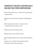 TRANSITION TO PRACTICE CAPSTONE EXAM 3&NewLine;2026 HIGH YIELD TESTED QUESTIONS BANK&NewLine;