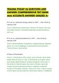 TRAUMA FISDAP 138 QUESTIONS AND&NewLine;ANSWERS COMPREHENSIVE TEST BANK&NewLine;2026 ACCURATE ANSWERS GRADED A&plus;