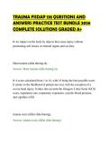 TRAUMA FISDAP 138 QUESTIONS AND&NewLine;ANSWERS PRACTICE TEST BUNDLE 2026&NewLine;COMPLETE SOLUTIONS GRADED A&plus;