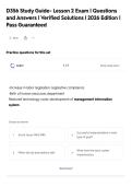 D356 Study Guide- Lesson 2 Exam &vert; Questions&NewLine;and Answers &vert; Verified Solutions &vert; 2026 Edition &vert;&NewLine;Pass Guaranteed