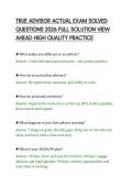 TRUE ADVISOR ACTUAL EXAM SOLVED&NewLine;QUESTIONS 2026 FULL SOLUTION VIEW&NewLine;AHEAD HIGH QUALITY PRACTICE&NewLine;