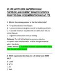 SC Life Safety Code Inspector Exam Questions and Correct Answer