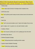 WGU D184 Standards-Based Assessment Questions & Answers &vert; Complete Study Guide