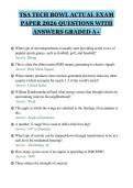 TSA TECH BOWL ACTUAL EXAM&NewLine;PAPER 2026 QUESTIONS WITH&NewLine;ANSWERS GRADED A&plus;&NewLine;