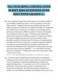 TSA TECH BOWL CERTIFICATION&NewLine;SCRIPT 2026 QUESTIONS WITH&NewLine;SOLUTIONS GRADED A&plus;&NewLine;