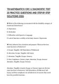 TSI MATHEMATICS CRC & DIAGNOSTIC TEST&NewLine;20 PRACTICE QUESTIONS AND STEP-BY-STEP&NewLine;SOLUTIONS 2026&NewLine;