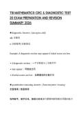 TSI MATHEMATICS CRC & DIAGNOSTIC TEST&NewLine;20 EXAM PREPARATION AND REVISION&NewLine;SUMMARY 2026&NewLine;
