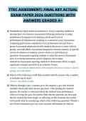 TTEC ASSESSMENT&vert; FINAL KEY ACTUAL&NewLine;EXAM PAPER 2026 QUESTIONS WITH&NewLine;ANSWERS GRADED A&plus;