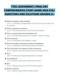 TTEC ASSESSMENT&vert; FINAL KEY&NewLine;COMPREHENSIVE STUDY GUIDE 2026 FULL&NewLine;QUESTIONS AND SOLUTIONS GRADED A&plus;