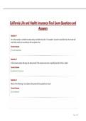California Life and Health Insurance Final Exam Questions and&NewLine;Answers