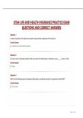 UTAH LIFE AND HEALTH INSURANCE PRACTICE EXAM&NewLine;QUESTIONS AND CORRECT ANSWERS