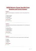 NASM Behavior Change Specialist Exam&NewLine;Questions and Correct Answers