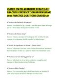 UNITED STATES ACADEMIC DECATHLON&NewLine;PRACTICE CERTIFICATION REVIEW BANK&NewLine;2026 PRACTICE QUESTIONS GRADED A&plus;
