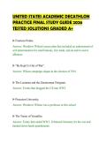 UNITED STATES ACADEMIC DECATHLON&NewLine;PRACTICE FINAL STUDY GUIDE 2026&NewLine;TESTED SOLUTIONS GRADED A&plus;