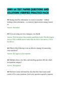 UNIV 101 TEST PAPER QUESTIONS AND&NewLine;SOLUTIONS VERIFIED PRACTICE PACK