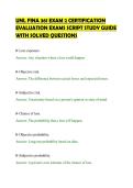 UNL FINA 361 EXAM 2 CERTIFICATION&NewLine;EVALUATION EXAMS SCRIPT STUDY GUIDE&NewLine;WITH SOLVED QUESTIONS&NewLine;