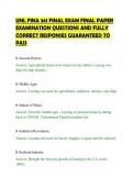 UNL FINA 361 FINAL EXAM FINAL PAPER&NewLine;EXAMINATION QUESTIONS AND FULLY&NewLine;CORRECT RESPONSES GUARANTEED TO&NewLine;PASS