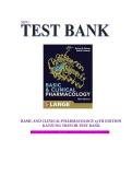 Test Bank for Basic and Clinical Pharmacology 15th Edition Katzung Trevor &vert;COMPLETE&NewLine;