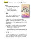Test Bank For Psychiatric Mental Health Nursing&comma; 10th Edition &vert; Wolters Kluwer by Sheila L&period; Videbeck &vert; All Chapters 1-24 &vert; 9781975239152 &vert; UPDATED 2026&sol;2027 NGN A&plus; Pass Verified 100&percnt; Pass Quaranteed&period; &period;&NewLine;