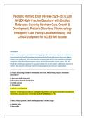 Pediatric Nursing Exam Review &lpar;2026&ndash;2027&rpar;&colon; 200 &NewLine;NCLEX-Style Practice Questions with Detailed &NewLine;Rationales Covering Newborn Care&comma; Growth & &NewLine;Development&comma; Pediatric Disorders&comma; Pharmacology&comma; &NewLine;Emergency Care&comma; Family-Centered Nursing&comma; and Clinical Judgment f