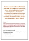 Pediatric Nursing Exam Review & NCLEX-RN &NewLine;Prep&colon; 200 NCLEX-Style Practice Questions with &NewLine;Correct Answers and Detailed Rationales &NewLine;Covering Growth & Development&comma; &NewLine;Cardiovascular&comma; Respiratory&comma; Gastrointestinal&comma; Neurologic&comma; Endocrine&comma; Musculoskeletal&comma; &NewLine;