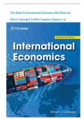 Test Bank For International Economics 19th Edition by Robert Carbaugh&vert; Verified Complete Chapters 1-14&comma; Latest 2026